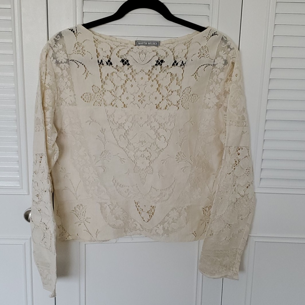 Martin McCrea Ivory Lace Top